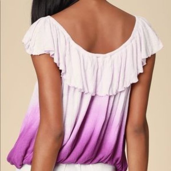 Free People Cora Lee Tie Dye Off-The-Shoulder Top - Picture 1 of 7